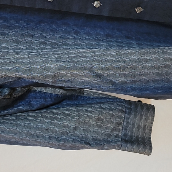 Georg Roth Germany Ombre Wave Button Shirt L - Picture 5 of 7